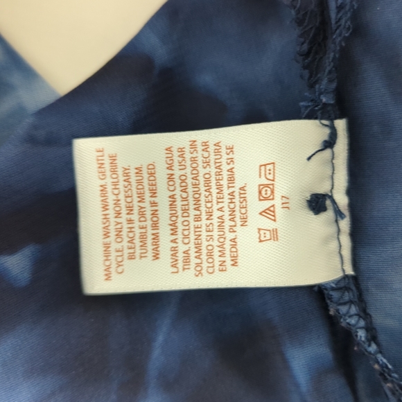 FADED GLORY BLUE MARBLE TIE DYE PRINT TOP SIZE 2X - Picture 10 of 12